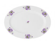 Die Cija Veilchen – Mittelgroße Servierplatte aus Porzellan 32 cm, weiß