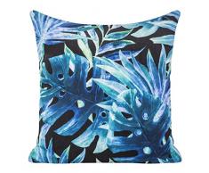 Design91 Kissenbezug Kissen Bezug Weich KissenhÃ¼lle Dekoration Couchkissen Schlafzimmer Wohnzimmer Einzeln 2 STK, Schwarz + Marineblau, 45X45 cm