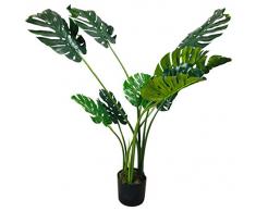 Geko Kunstpflanze Monstera, 120 cm, Grün, Groß, Einheitsgröße