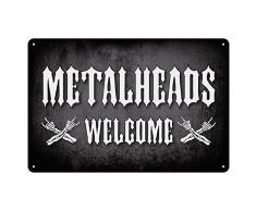 Rockbites Blechschild - Metalheads Welcome