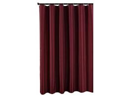 Biscaynebay Stoff Duschvorhang, wasserabweisend, für Badezimmer 72X84 burgunderfarben
