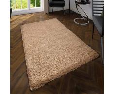 G & G Flora Carpets Shaggy/Torino Teppichläufer, Hardware Synthetik, Dunkelbeige, 300 x 80 x 4 cm