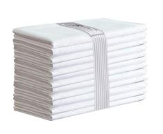 Ramanta Home Stoffservietten, 12 Stück, verschiedene Farben und Größen 19x19 weiß