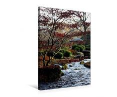 Premium Textil-Leinwand 50 x 75 cm Hoch-Format Japanischer Garten, Botanischer Garten Augsburg, Deutschland | Wandbild, HD-Bild auf Keilrahmen, Fertigbild auf hochwertigem Vlies, Leinwanddruck von Martina Cross