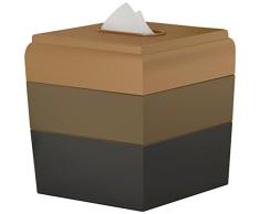 nu steel CA322-9 Kosmetiktuchbox, quadratisch, für Badezimmer-Arbeitsplatten, Schlafzimmer-Kommode, Nachttisch, Schreibtisch und Tische glänzend, gebürstet und kupferfarben