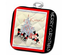 3dRose Topflappen, weiß, 20,3 x 20,3 cm