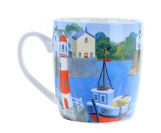 Tassen und Tassen Becher Becher Becher Frühstück Hafen des Meers Keramik Bone China