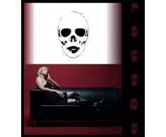 INDIGOS 4052166024518 Wandtattoo W141 Augen, Schädel, Fantasy Wandaufkleber 80 x 53 cm, rot