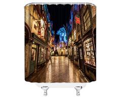 amhnf Harry Potter Magic Badge Fashion Simple Gitter geometrischen Muster Portal Cool Thema Dusche Vorhänge 180 cmx180 cm nicht Moldy Polyester Wasserdicht Badezimmer Vorhang (mit Haken) Modern 70 x 70 Inches Multi W4482