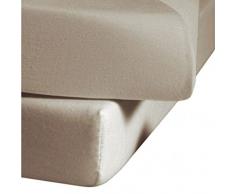 fleuresse Jenny C Bettlaken Jersey Taupe 37.4 x 26.6 x 3.6 cm