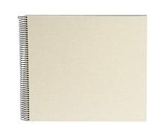 Goldbuch Spiralalbum, Bella Vista, 35x30 cm, 40 schwarze Seiten, Leinen, Sandgrau, 25 523