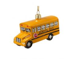 Noble Gems Schulbus, Christbaumschmuck, Glas, Gelb, 10,16 cm