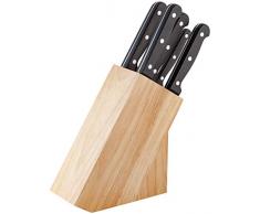 Judge Sabatier Messerblock und 5 Messer Set, Edelstahl, Silber/schwarz/braun, 35.6 x 15.9 x 6.8 cm