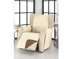 Martina Home Sofabezug, Durchmesser 1 Plaza/Relax Beige/rot