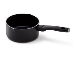 Kitchen Fun Salsa Stielkasserolle 16 cm, Aluminium, Schwarz