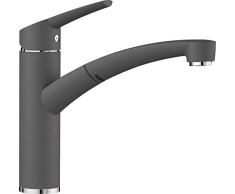 Blanco Nea-S Küchenarmatur, Einhandmischer mit ausziehbarer Brause, Silgranit-Look, alumetallic, Hochdruck, 1 Stück, 520299