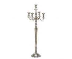 Kerzenleuchter Chandelier in Silber, Aluminium vernickelt, Höhe: 98 cm