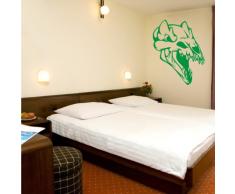 INDIGOS 4052166167260 Wandtattoo w917 alten Vogel auf den Kopf Wandaufkleber 120 x 95 cm, grün