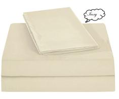 Jenylinen s Best, Die Alle Größe Schlafsofa Bettlaken Set (91,4 x 182,9 x 15,2 cm) 100% ägyptische Baumwolle {Alle Massiv} Fadenzahl 500. Traditionell Twin Ivory Solid