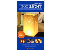 Wiedemann Deko-Licht-Tüte Top Star groß, Wachs, Weiß, 26 x 15 cm