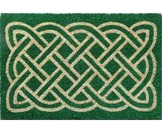 Entryways Labyrinth rutschfeste Coir Fußmatte, Kokosfaser, grün, 40 cm x 60 cm x 15 mm