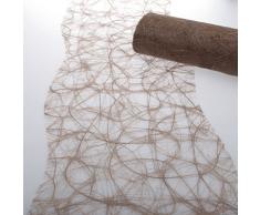 Deko AS GmbH Sizoweb Tischband Wellenschnitt Schokolade ca. 25 cm Rolle 25 Meter 64W 021-R