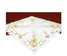 Simhomsen Spring Butterfly und Blumen Tisch Kommode, Läufer, Schal 34 by 34 Inch gelb
