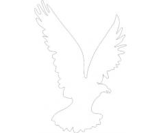 INDIGOS 4250380555157 Wandtattoo w066 Adler / Vogel 120 x 79 cm, weiß