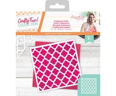Sara Signature S-CF-STEN-TTRL Crafty Fun Schablone, 15,2 x 15,2 cm, traditionelles Rankgitter, Durchsichtig