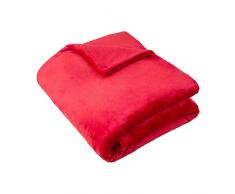 Cozy Fleece Super Soft Plüsch Decke-, massiv, Rot