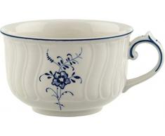 Villeroy & Boch Vieux Luxembourg Teetasse, 200 ml, Höhe: 5,6 cm, Premium Porzellan, weiß/blau