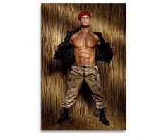 Calvendo Premium Textil-Leinwand 80 cm x 120 cm hoch, Adonis | Wandbild, Bild auf Keilrahmen, Fertigbild auf echter Leinwand, Leinwanddruck: Kraftvoller Männerkörper Menschen Menschen