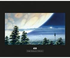 Komar Wandbild Star Wars Classic RMQ Yavin Lookout | Kinderzimmer, Jugendzimmer, Dekoration, Kunstdruck | ohne Rahmen | WB168-50x40 | Größe: 50 x 40 cm (Breite x Höhe)