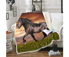 zfproduct Überwurf, 3D-Wolf-Druck, bequem, warm, weich, kuschelig, Fleece-Decke, Couch-Decke, wendbar, Bett-Überwurf, TV-Decke, Komfort-Geschenk, Überwurf 127 x 152,4 cm 50x60 Farbe2