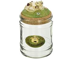 Paolo klare Kuh Alice Dose Zucker, Glas/marmoresina/Kork, Mehrfarbig, 10 x 10 x 17 cm, 2 Stück
