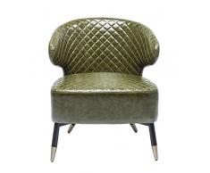 Kare Sessel Session Grün, 80818, Cocktailsessel im Retrodesign, filigranes, edles Stahl Gestell, Loungesessel aus Kunstleder, (HxBxT) 72x66x62 cm