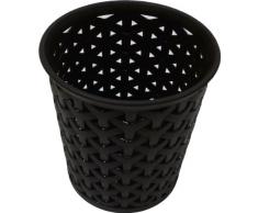 CURVER 218650 My Style Aufbewahrungskorb, rund, Polypropylen, Schwarz, 11 x 11 x 12 cm