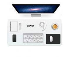 Schreibtischunterlage aus PU-Leder für den Schreibtisch auf der Oberseite des Schreibtischs, Tischauflage, Schutz für Computer, Laptop, unter Tastatur, Mauspad, Schreibunterlage, Dekor, Dekorativer Schutz, Schwarz Blau Pink Transparent