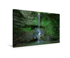 Premium Textil-Leinwand 75 x 50 cm Quer-Format Aussendusche | Wandbild, HD-Bild auf Keilrahmen, Fertigbild auf hochwertigem Vlies, Leinwanddruck von Romana Lara & fru.ch