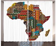 ambesonne Home Decor Kollektion, Collage Tropic Summer Sandy Beach Ruhige Friedliche Serene Entspannende Bilder Coastal Thema, Fenster Behandlungen, Wohnzimmer Schlafzimmer Vorhang 2 Platten Set, creme blau, Textil, Mehrfarbig 2, 108W x 84L