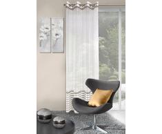 Eurofirany, Ösenschal Evi, Silber, 140x250 Vorhang, 100% Polyester, 0.02 x 140 x 250 cm