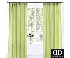 Dreams & Drapes, Bettdecke Botanique, Textil, grün, Pencil Pleat Curtains
