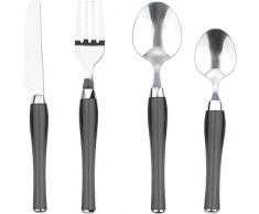 Bergner City Besteck-Set, 24-teilig Zentimeter dunkelgrau