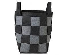 Sealskin 361982012 Wäschekorb Weave Wäschekorb, Stoff, Grau, 56 x 30 x 30 cm