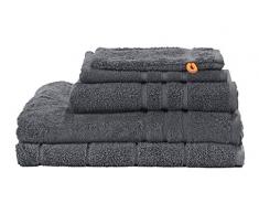 Baidani Handtuch-Set Uni 5-TLG. -Grau, Baumwolle, 140 x 70 cm, 5-Einheiten