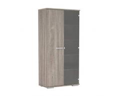 SANTOS Vitrine, Prata Eich, 867x1779x422 mm