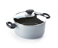 OXO Softworks Kasserolle mit Deckel, antihaftbeschichtet, schwarz, 24 cm/4.91 Liter