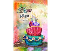 Toland Home Garden Blow Hard Birthday 31,8 x 45,7 cm Dekorative Bunte lustige Party Kuchen Kerze Garten Flagge