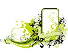 Indigos 4051719736205 Wandtattoo MF207 Spiegel Kreise Tribal Ranke Pflanze Blume Retro 60 x 34 cm