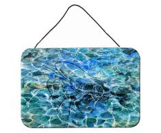 Caroline s Treasures Garnelen unter Wasser Metall Print, 8 H x 12 W, Multicolor